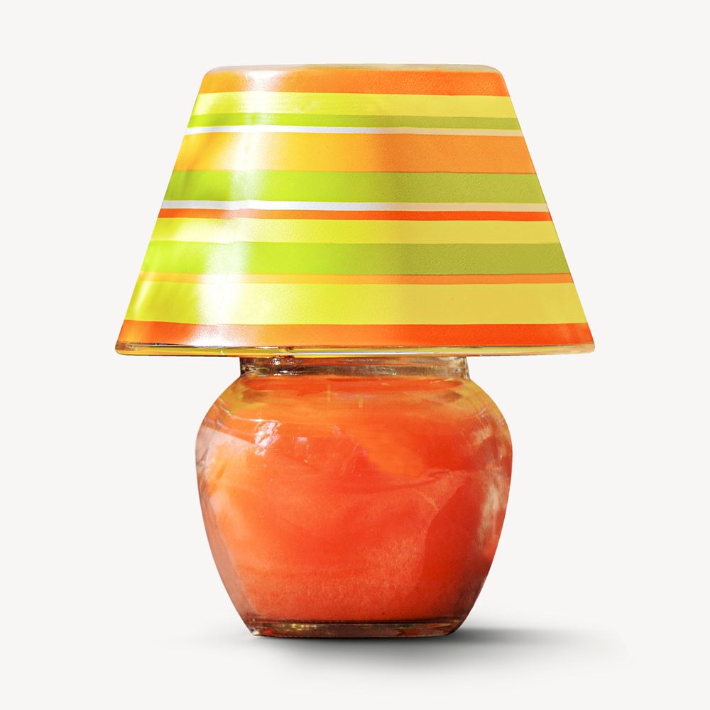 Orange lamp collage element psd
