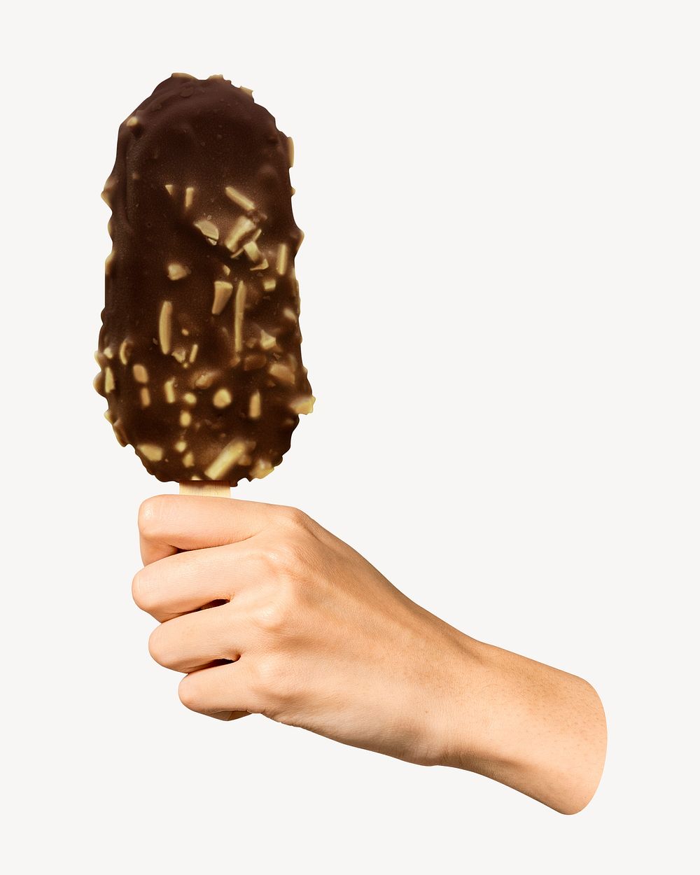 Chocolate ice-cream, food collage element psd