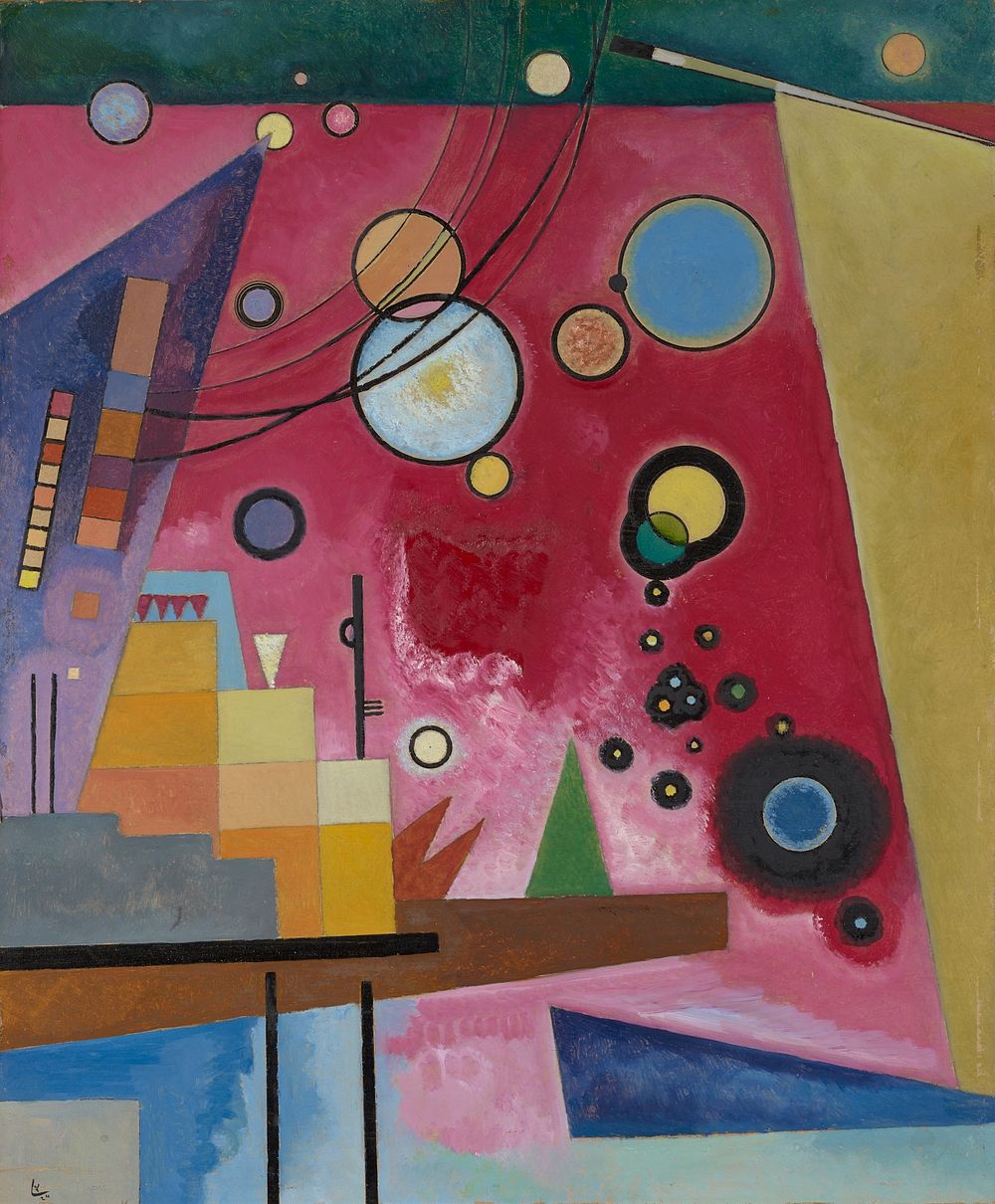 Heavy red (1924) painting in high resolution by Wassily Kandinsky. 