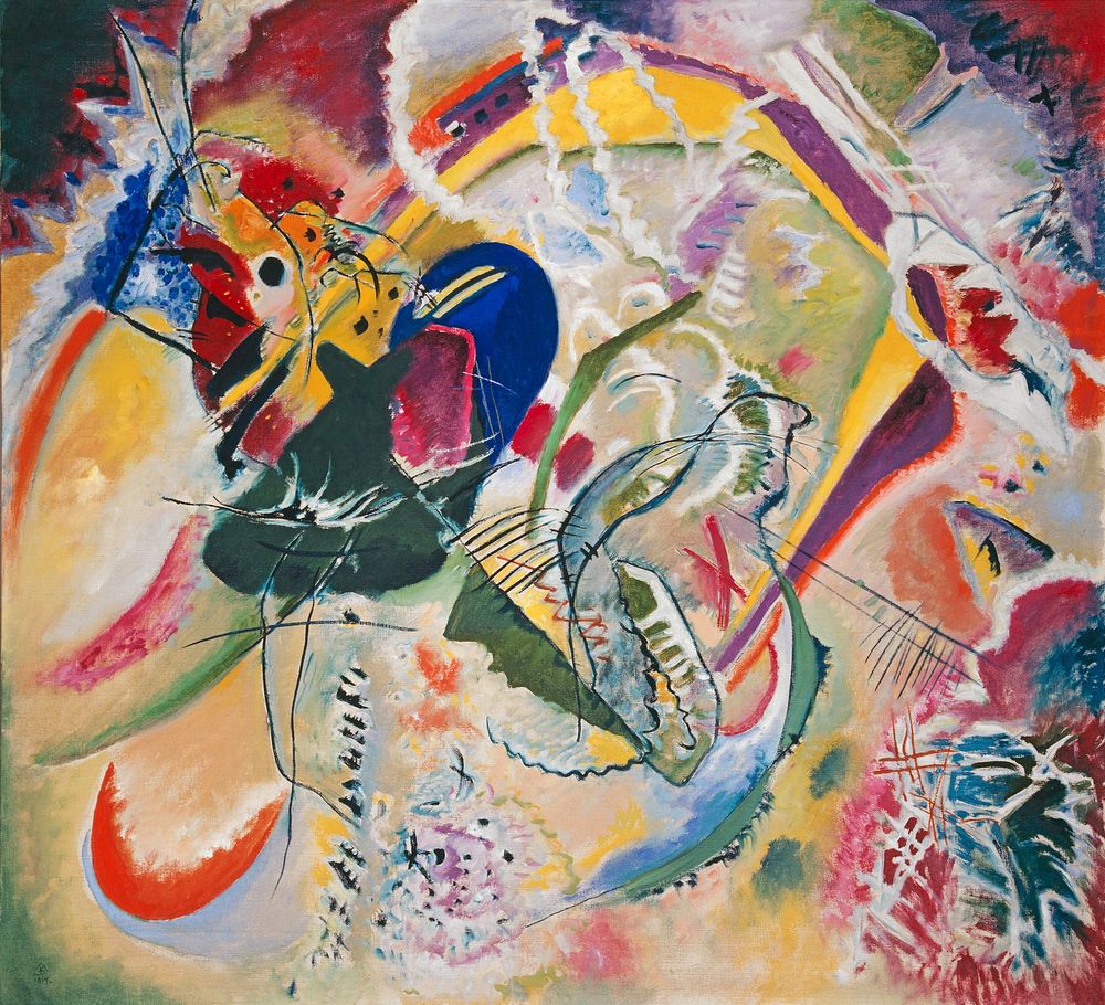 Improvisation 35 (1914) painting in high resolution by Wassily Kandinsky. 