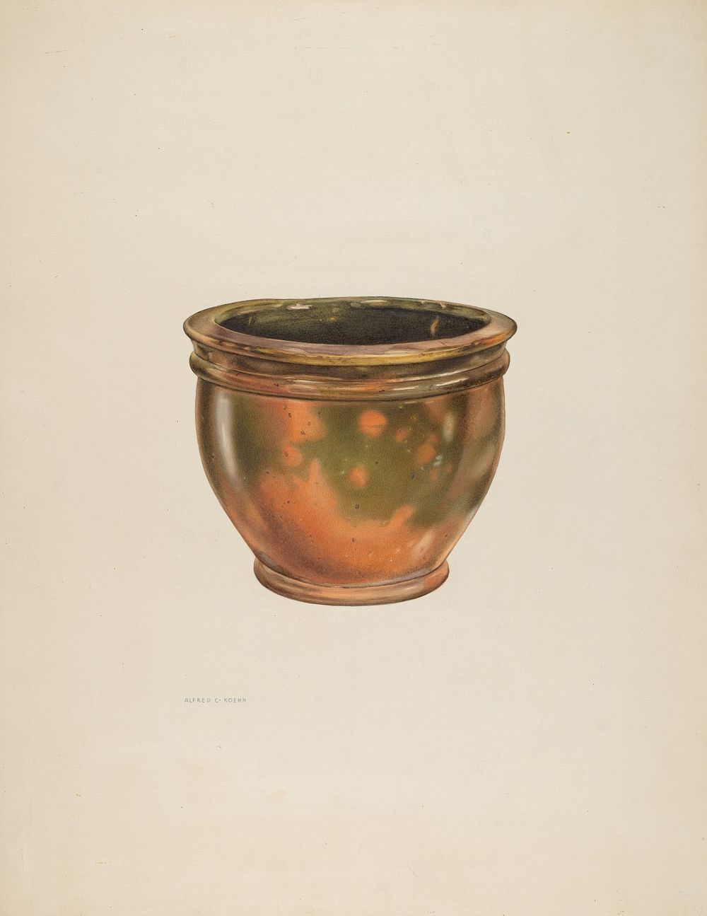 Galena Pottery (Bowl) (1938) by Alfred Koehn. 