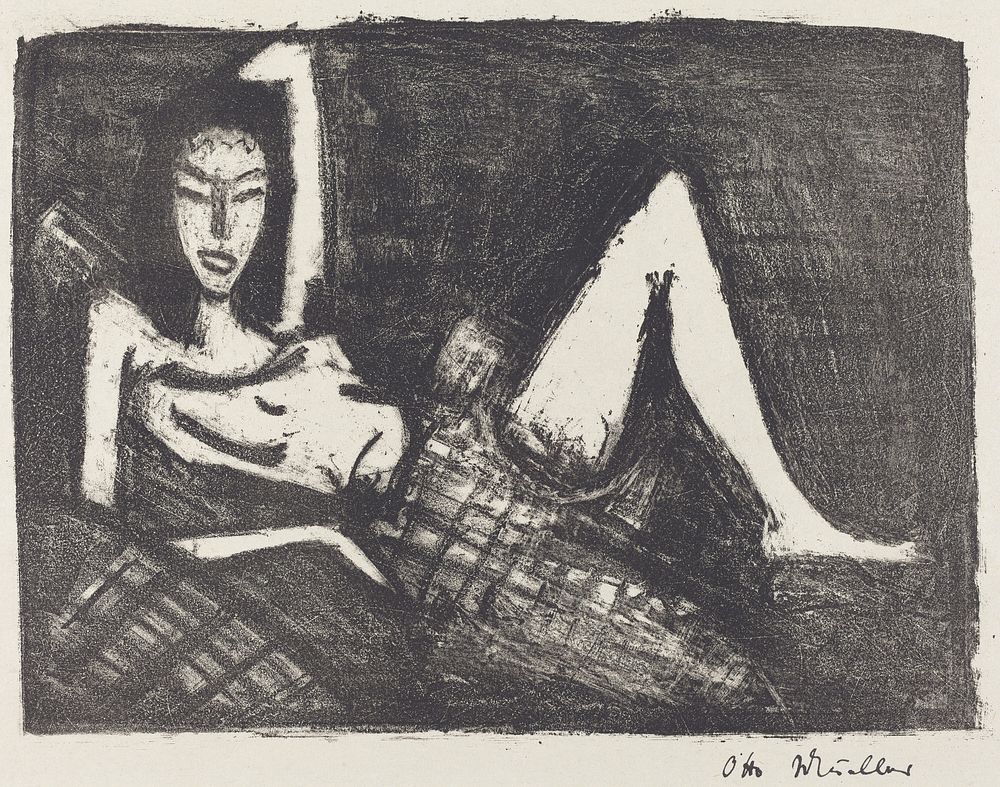 Girl on a Couch (1921&ndash;1922) by Ernst Barlach.  