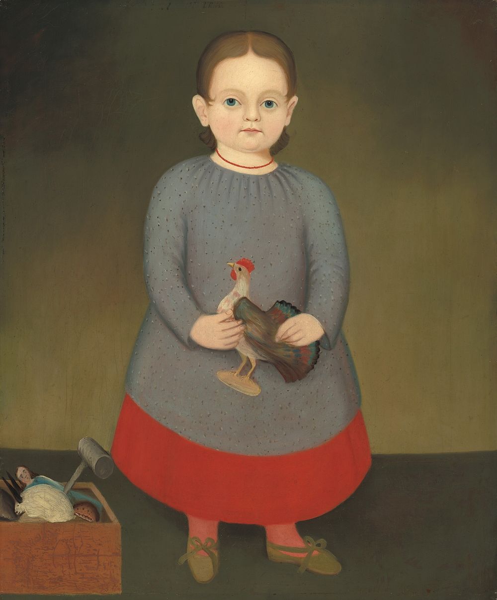 Girl with Toy Rooster (c. 1840).  
