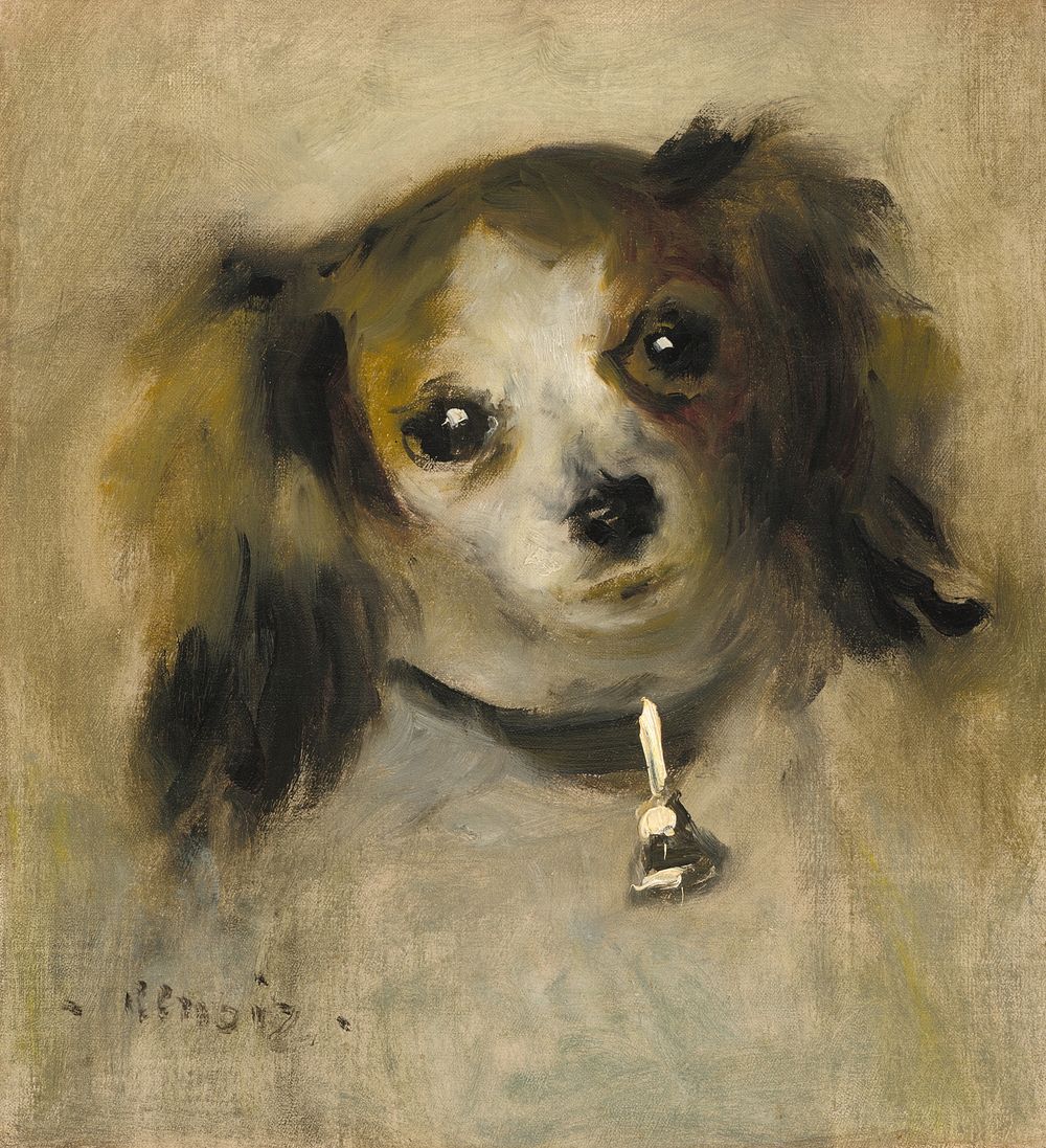 Pierre-Auguste Renoir's  Head of a Dog (1870) painting in high resolution 
