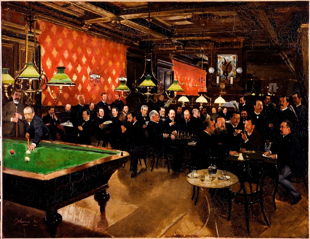 "Le Cercle de l'Union républicaine". Huile sur toile, 1890. Paris, musée Carnavalet.
