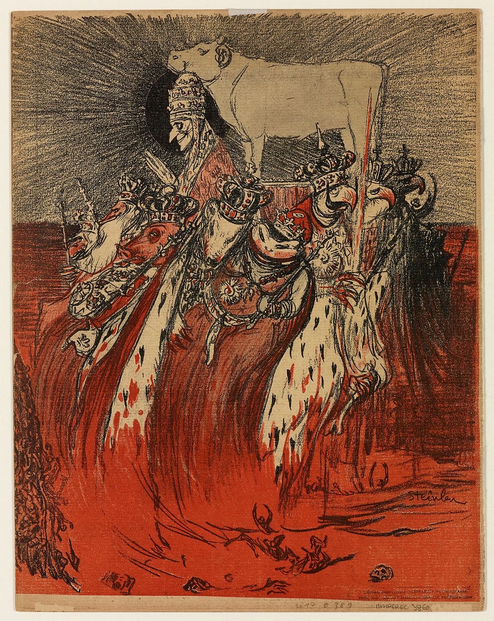 La Vision de Hugo (1902) print in high resolution by Th&eacute;ophile Alexandre Steinlen.  