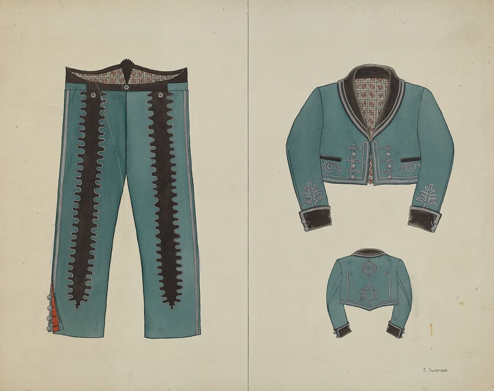 Jacket (ca. 1940) by Syrena Swanson.  