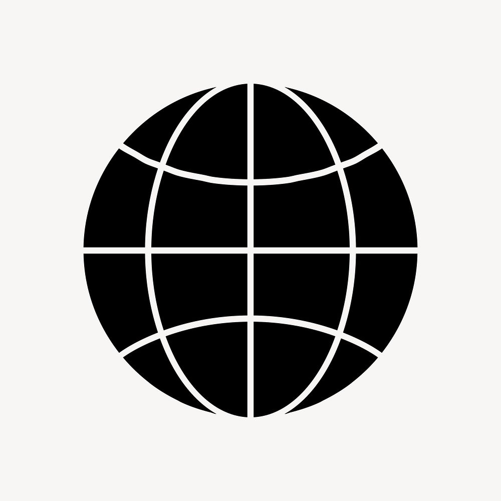 Grid globe business icon vector