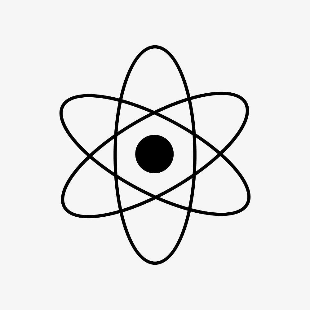 Atomic nucleus, science clipart vector