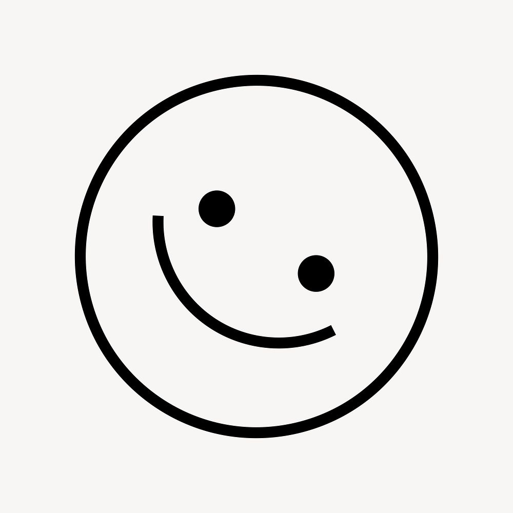 Smiling emoticon clipart vector