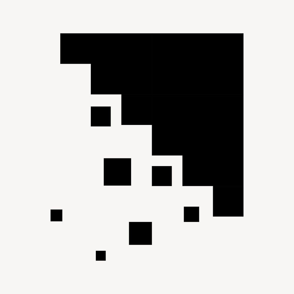 Black pixel border clipart vector