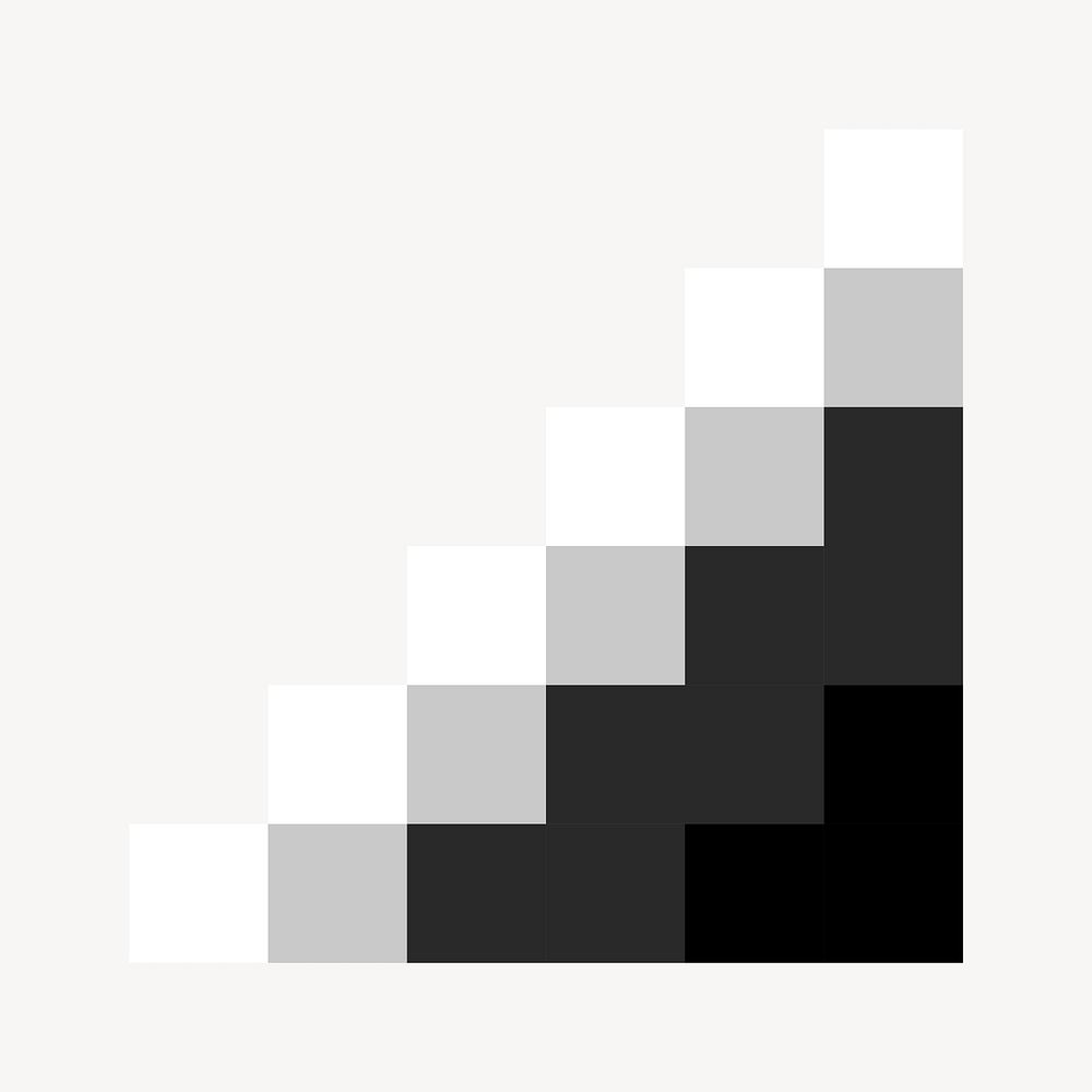 Gradient pixel border clipart vector