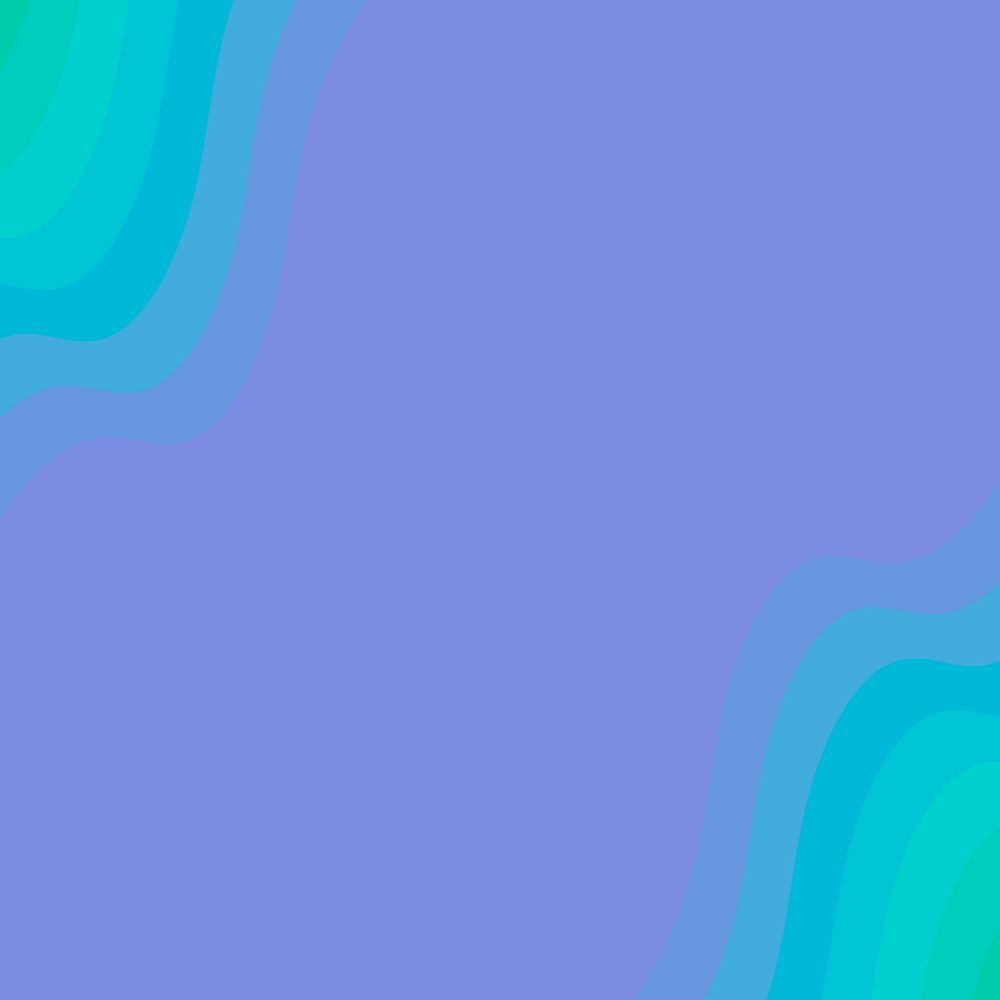 Purple background, blue wavy border