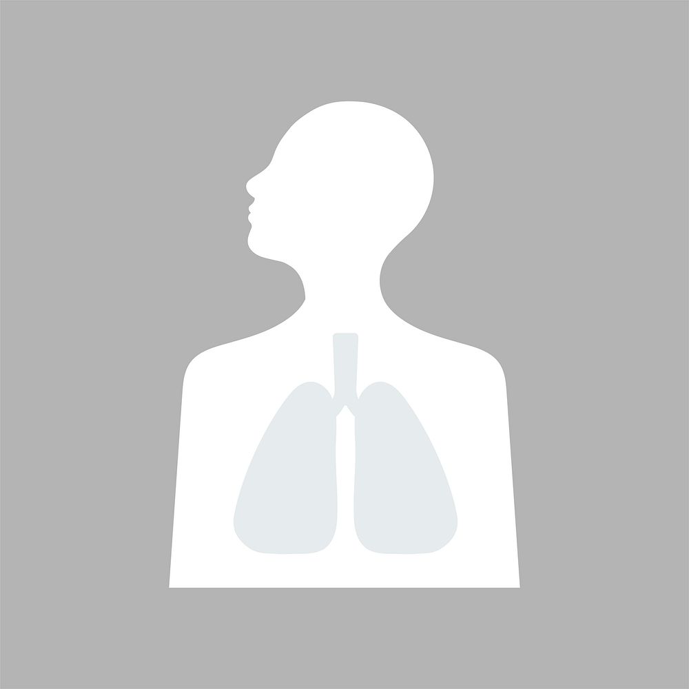Human lungs, health graphic vector