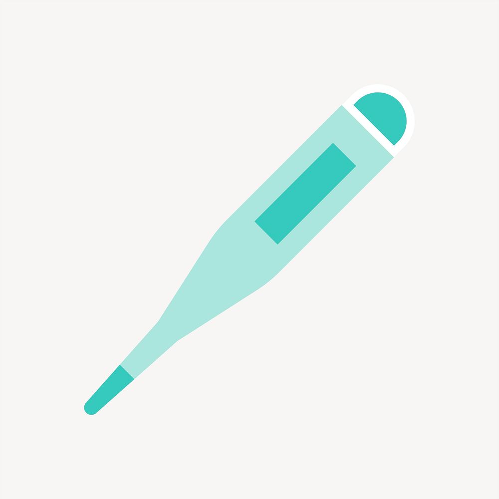 Digital thermometer, health graphic vector