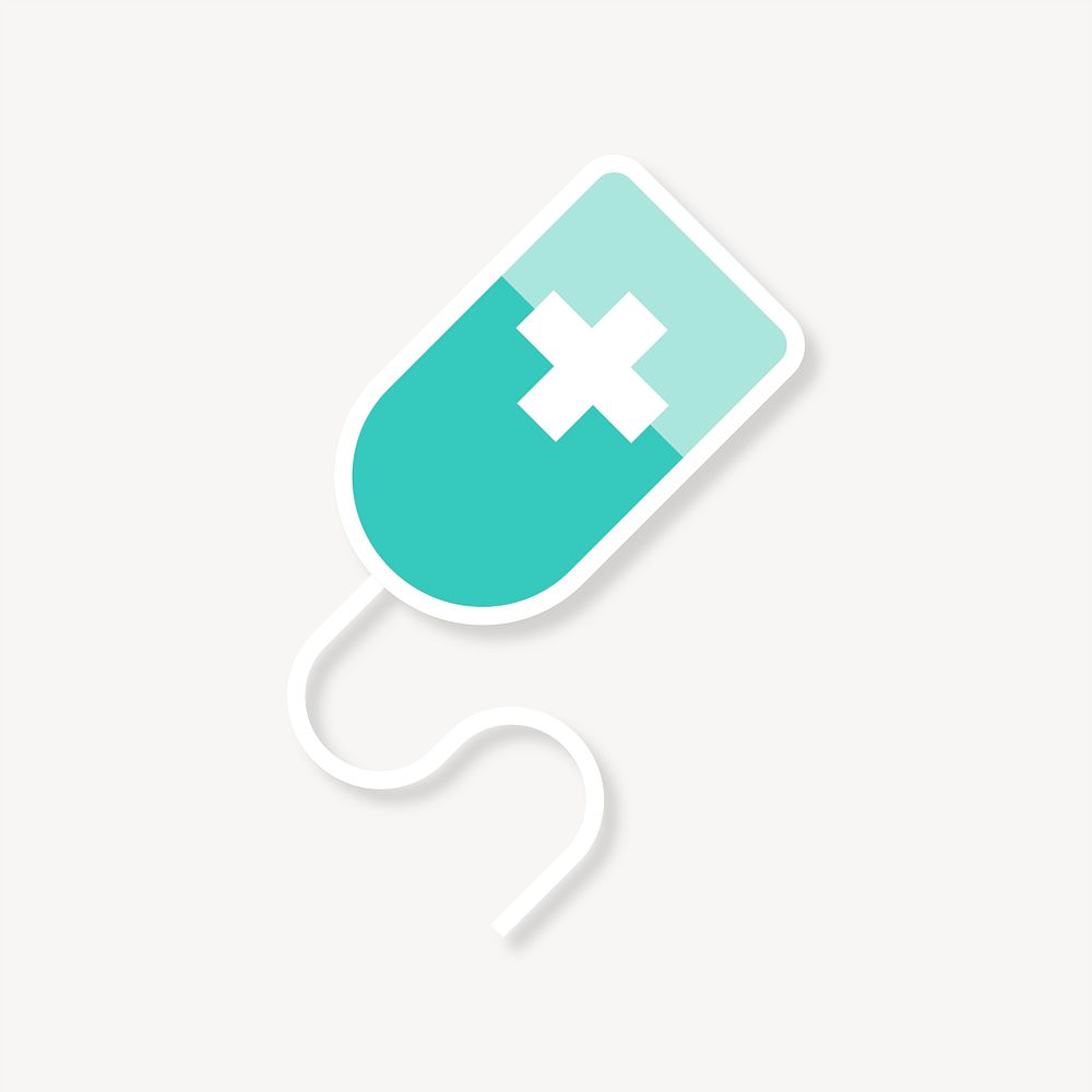 Blood bag, health graphic vector