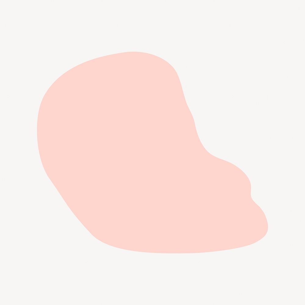 Pink blob shape, badge clipart vector