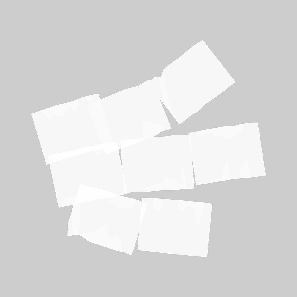 Tissue paper sheets element, white design vector