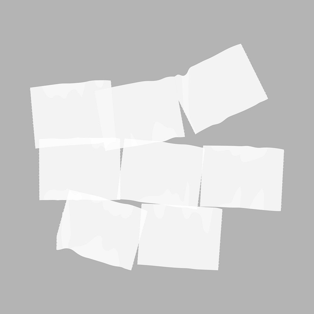 Tissue paper sheets element, white design vector