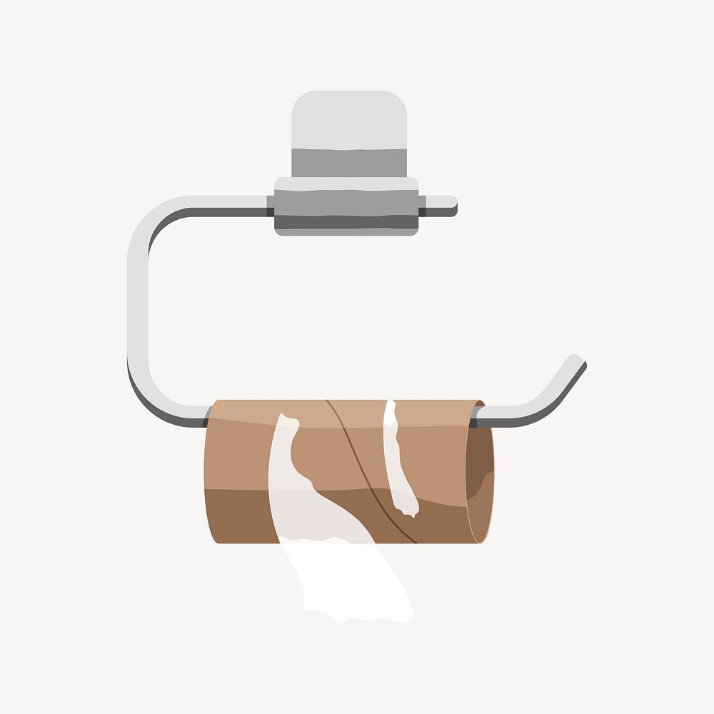 Empty toilet paper roll element vector