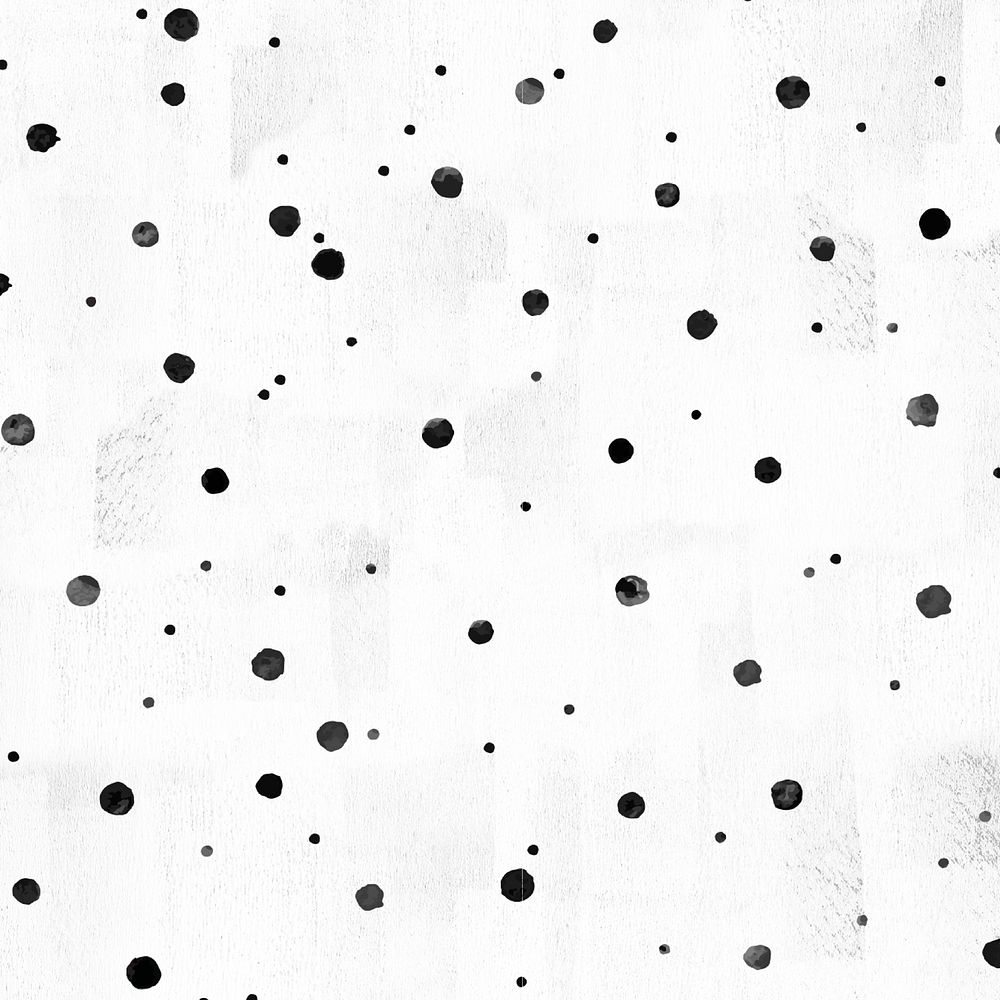 Watercolor drops pattern background, black and white design 