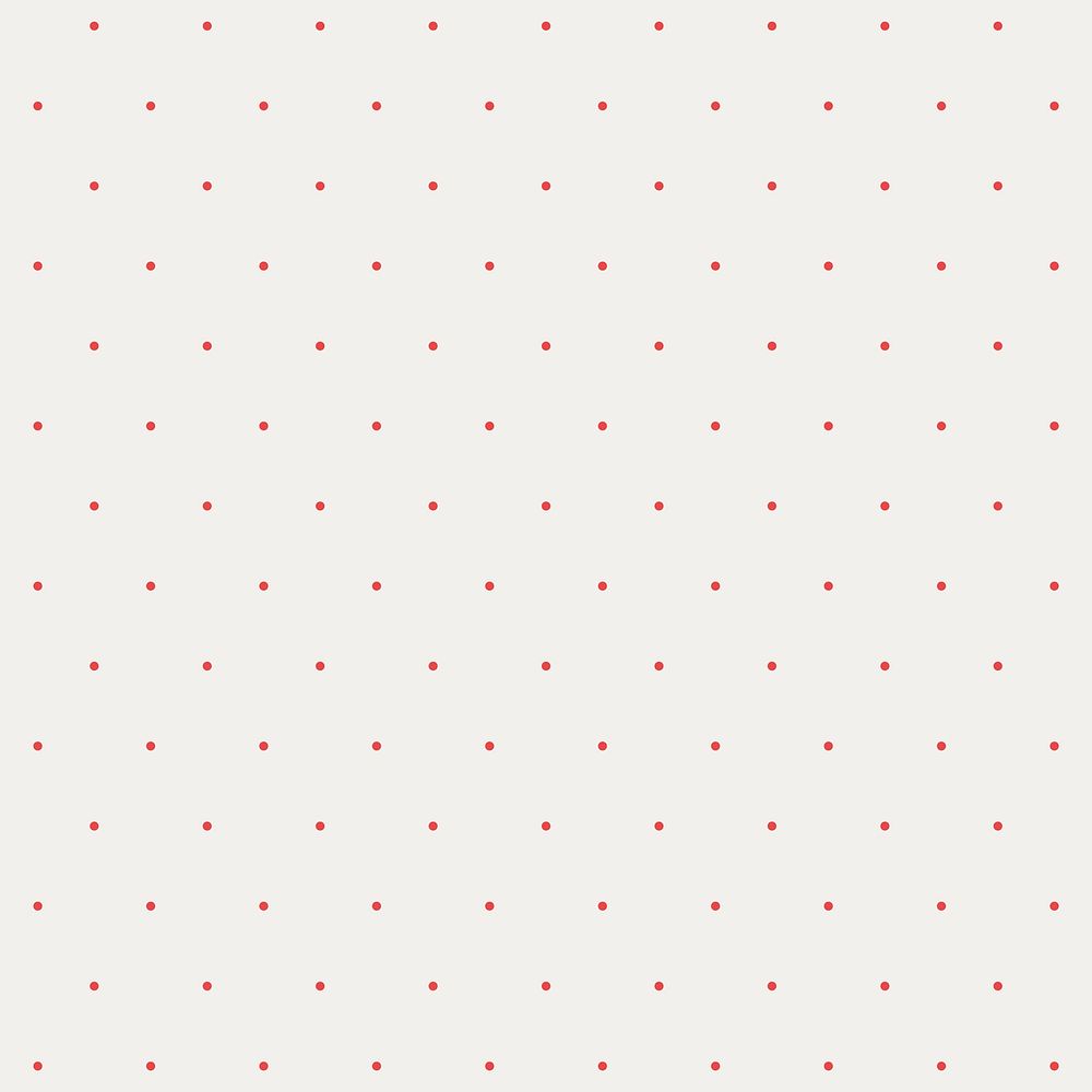 Gray background, red polka dot pattern