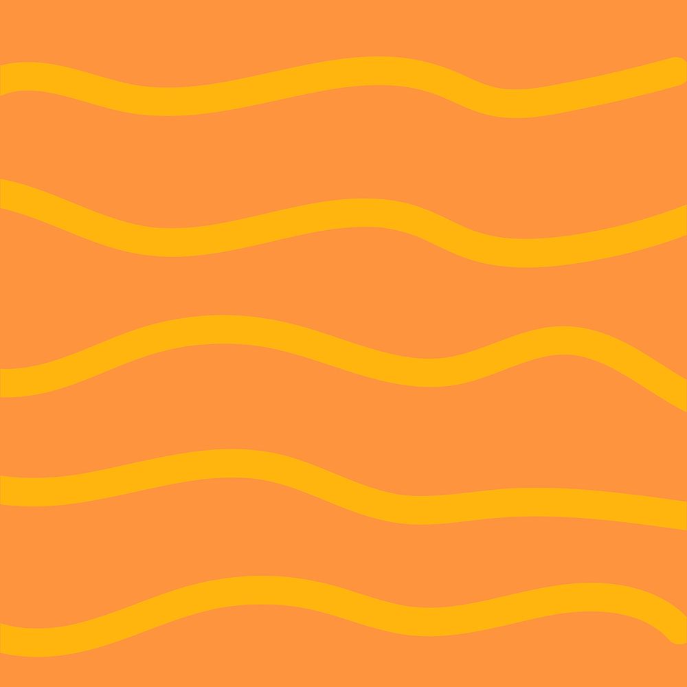 Orange wave pattern background vector