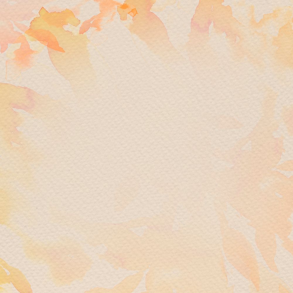 Orange watercolor background, autumn season