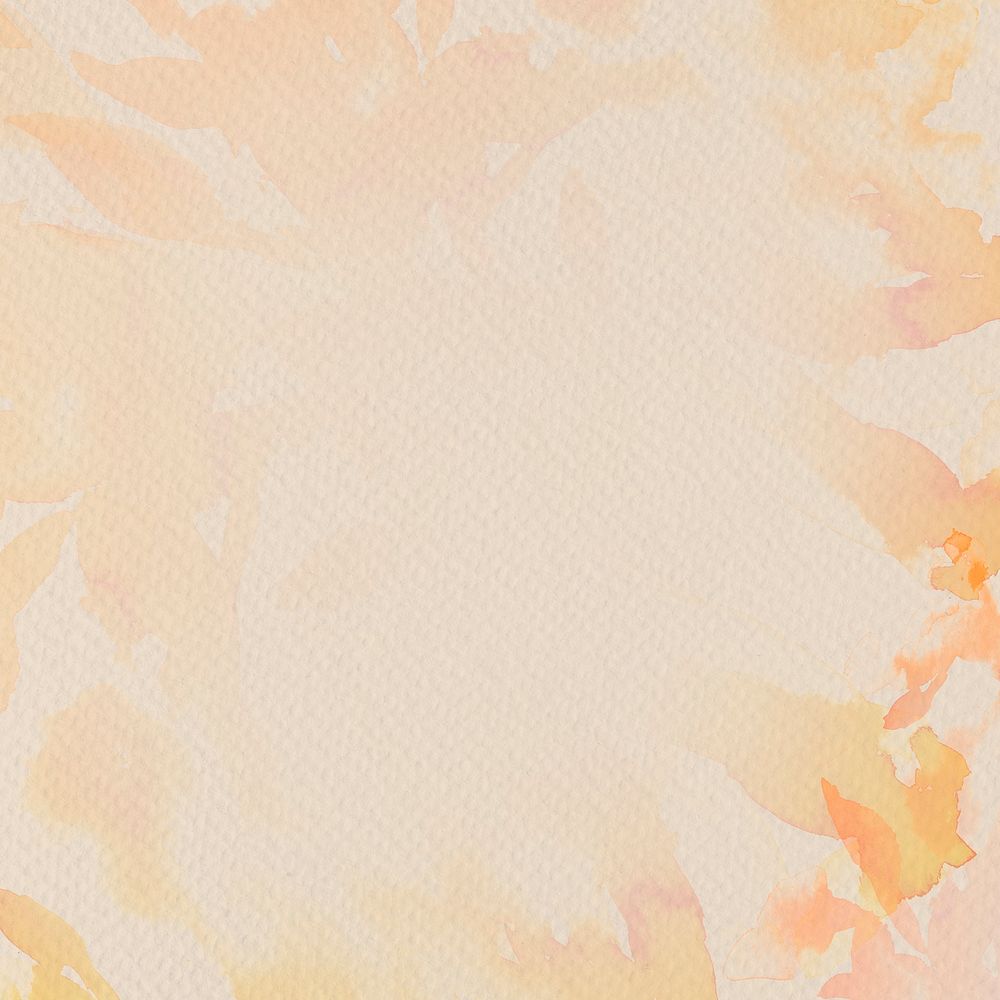 Fall leaf watercolor background,  orange design