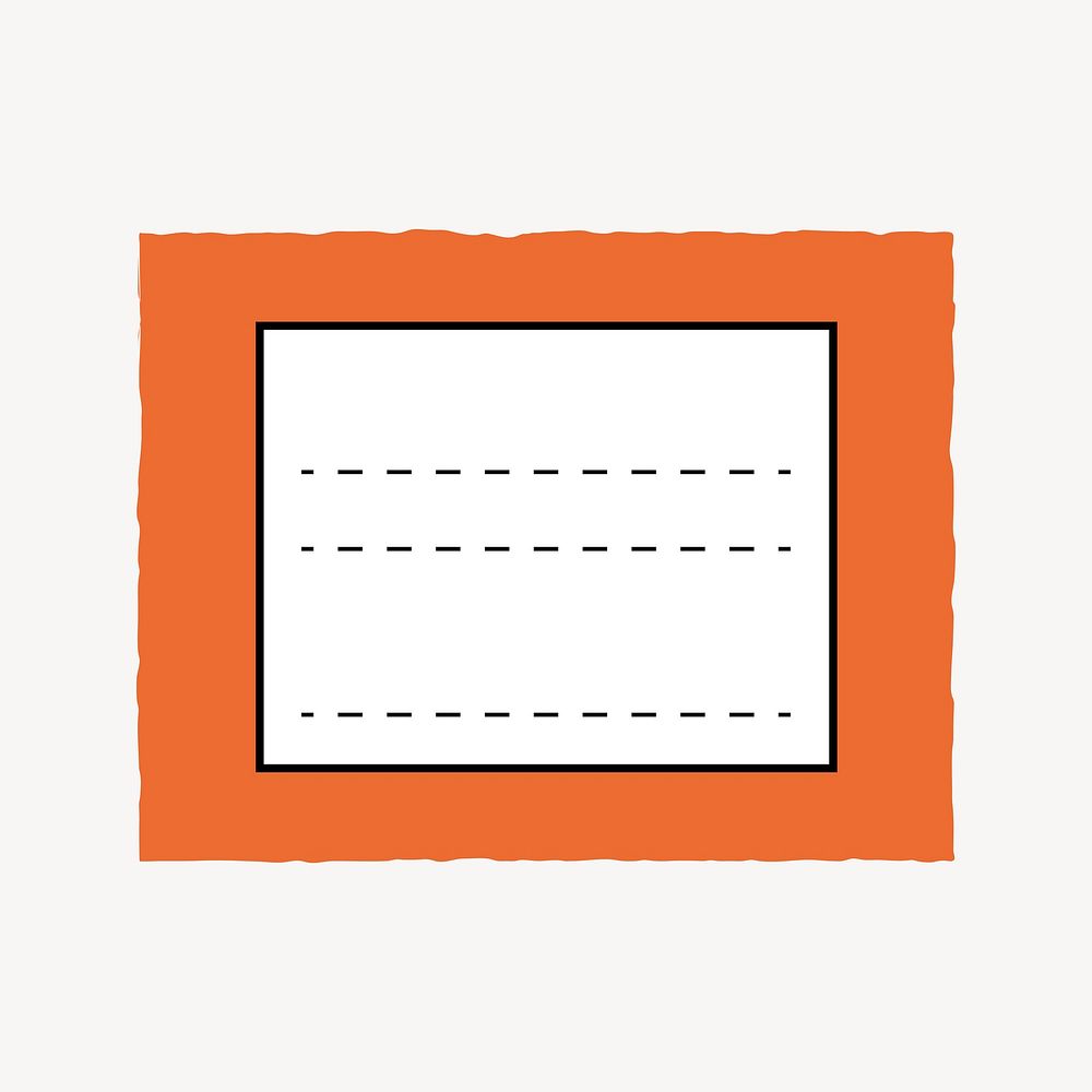 Notepad frame collage element vector
