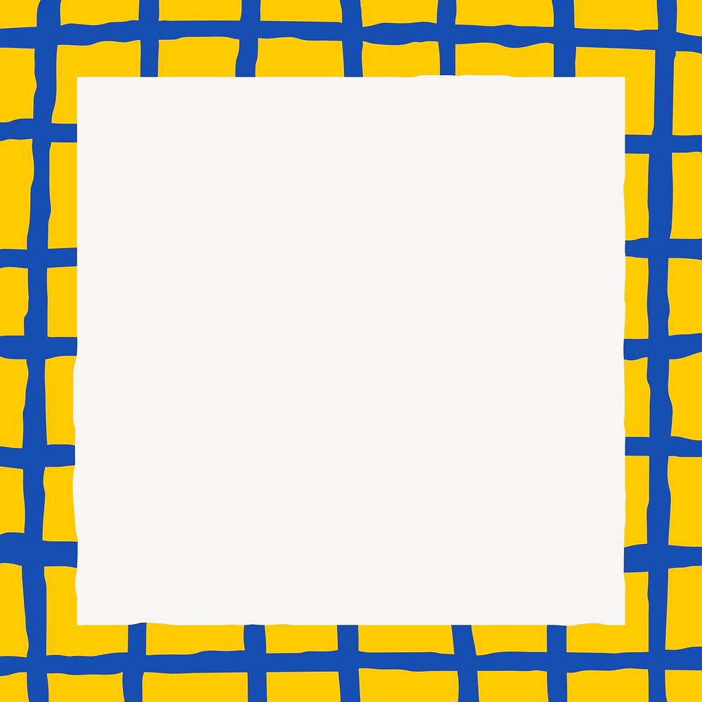 Cute yellow frame background vector