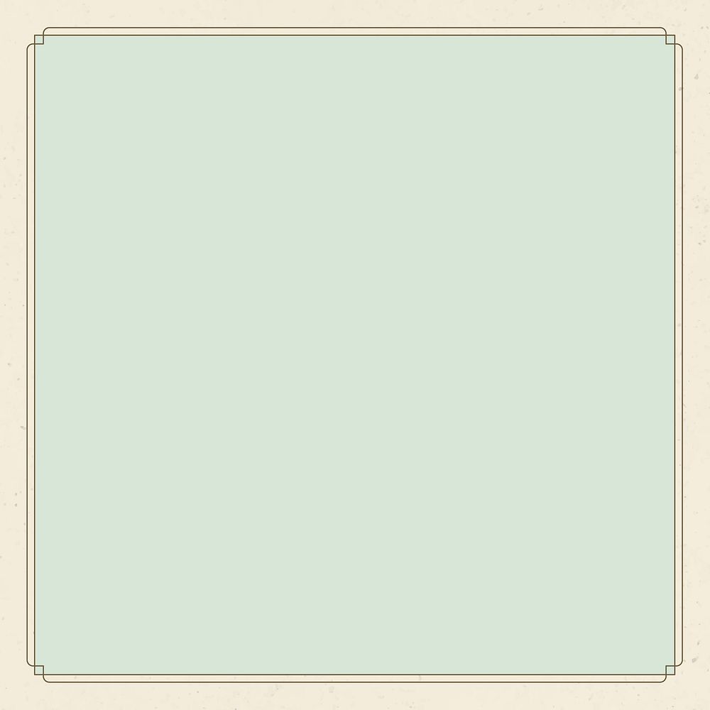 Pastel green background frame with gold yellow border vector