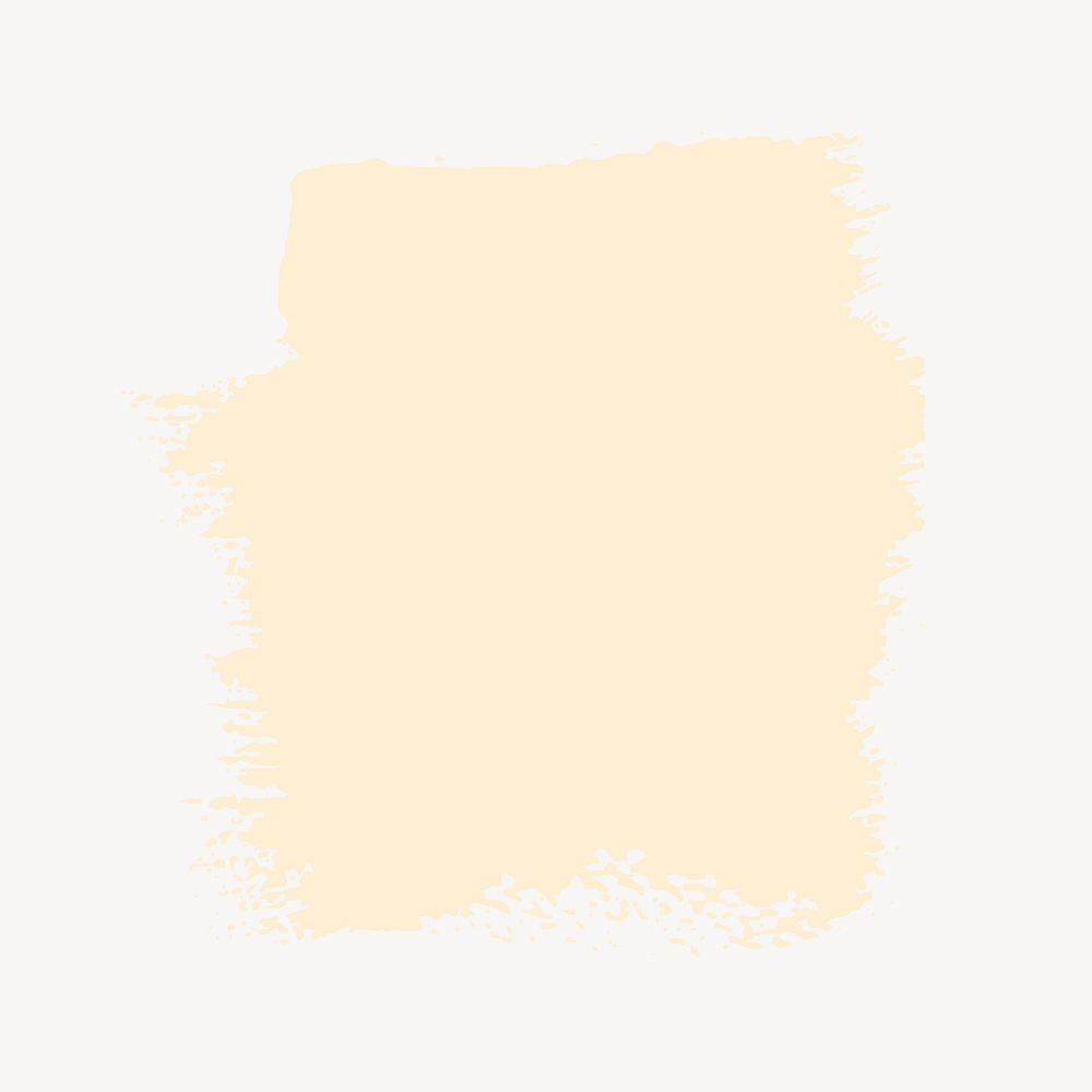 Beige brush stroke collage element vector