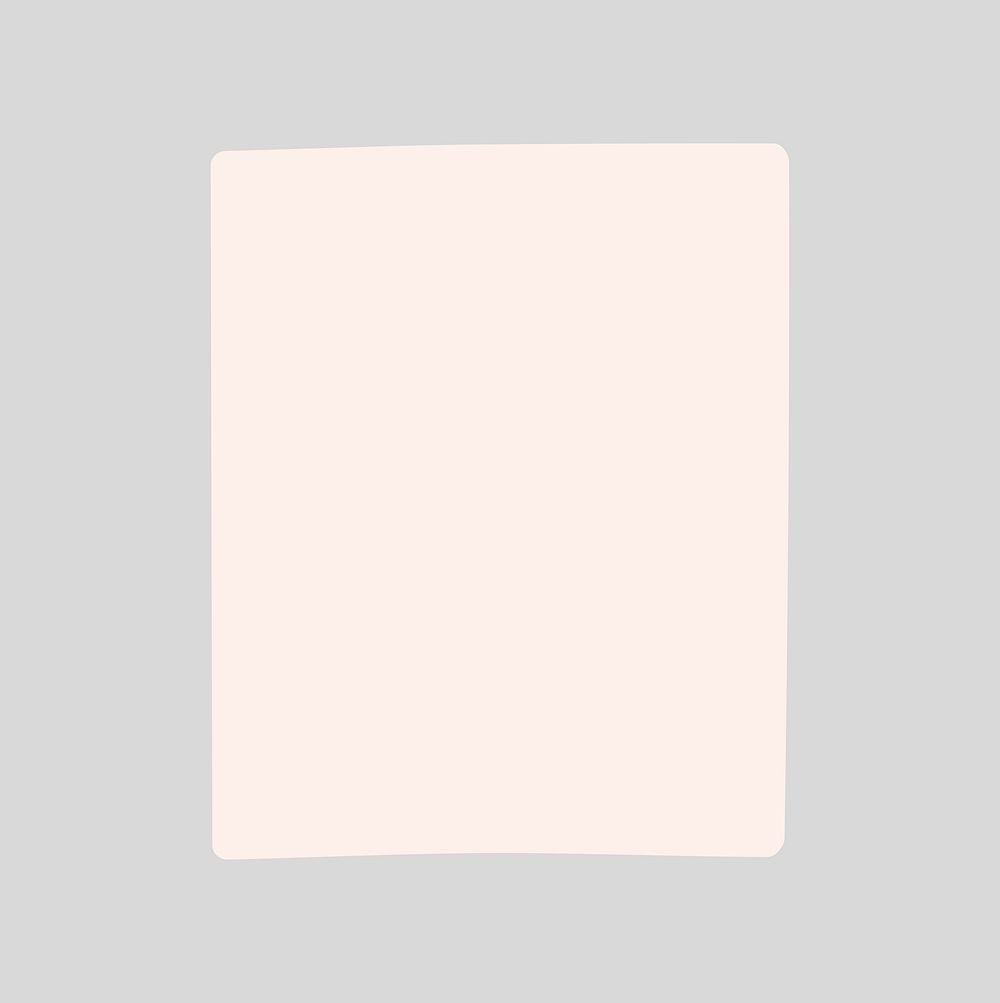 Beige rectangle shape collage element vector