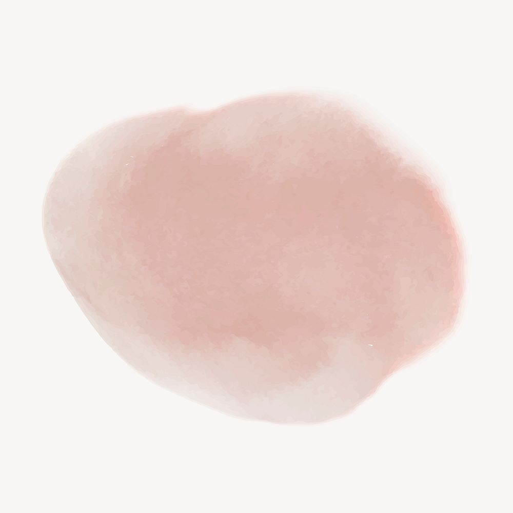 Pink watercolor texture badge vector