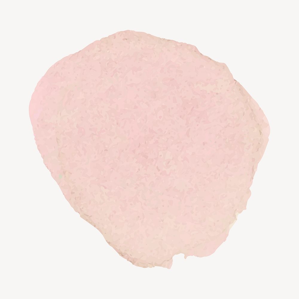 Pink badge, watercolor texture vector
