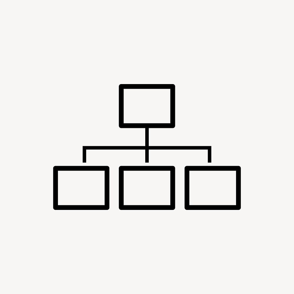 Organizational chart, hierarchy  collage element vector