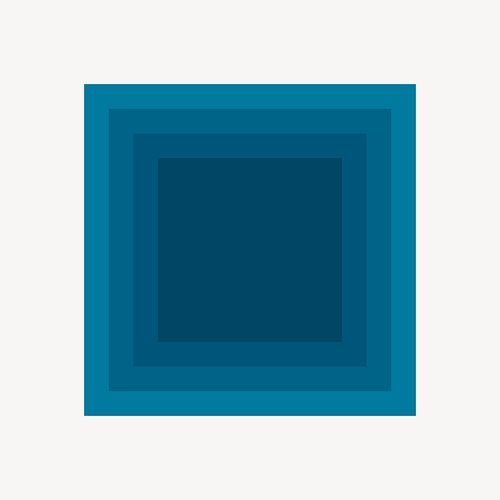Blue layered square shape vector