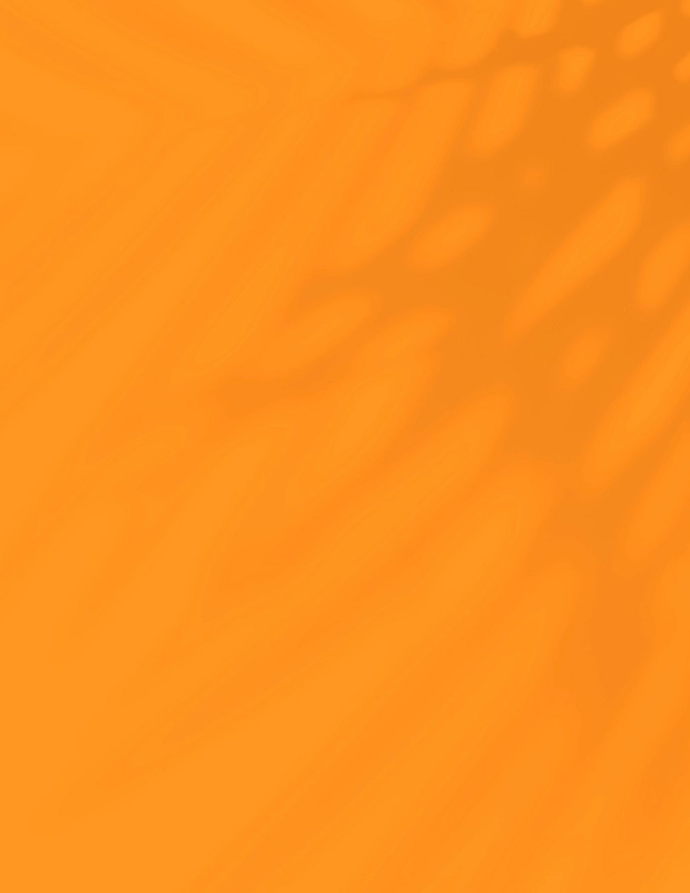 Orange background, leaf shadow design