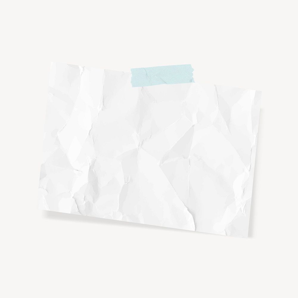 Wrinkled white paper clipart vector