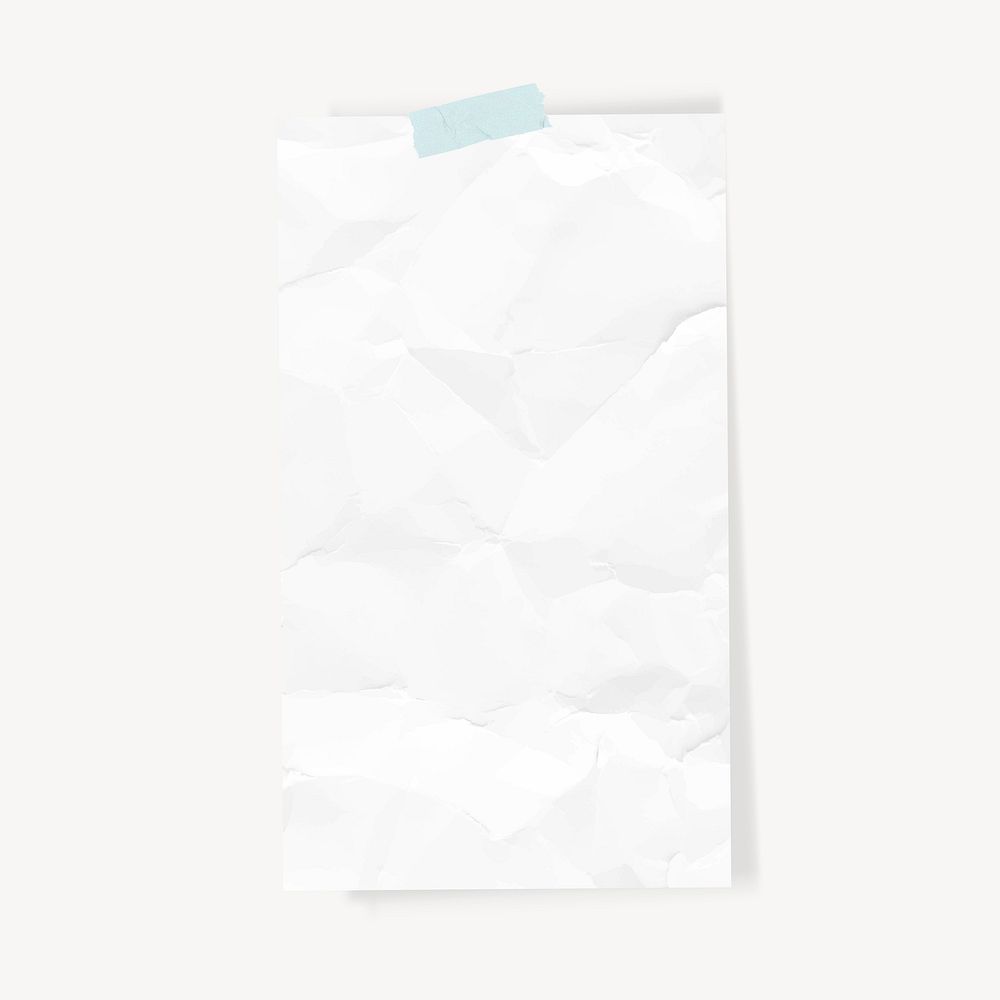 Wrinkled note paper clipart vector