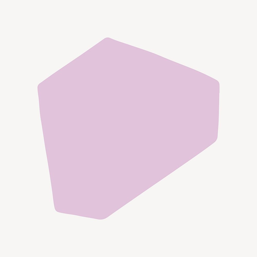 Purple geometric badge, collage element vector