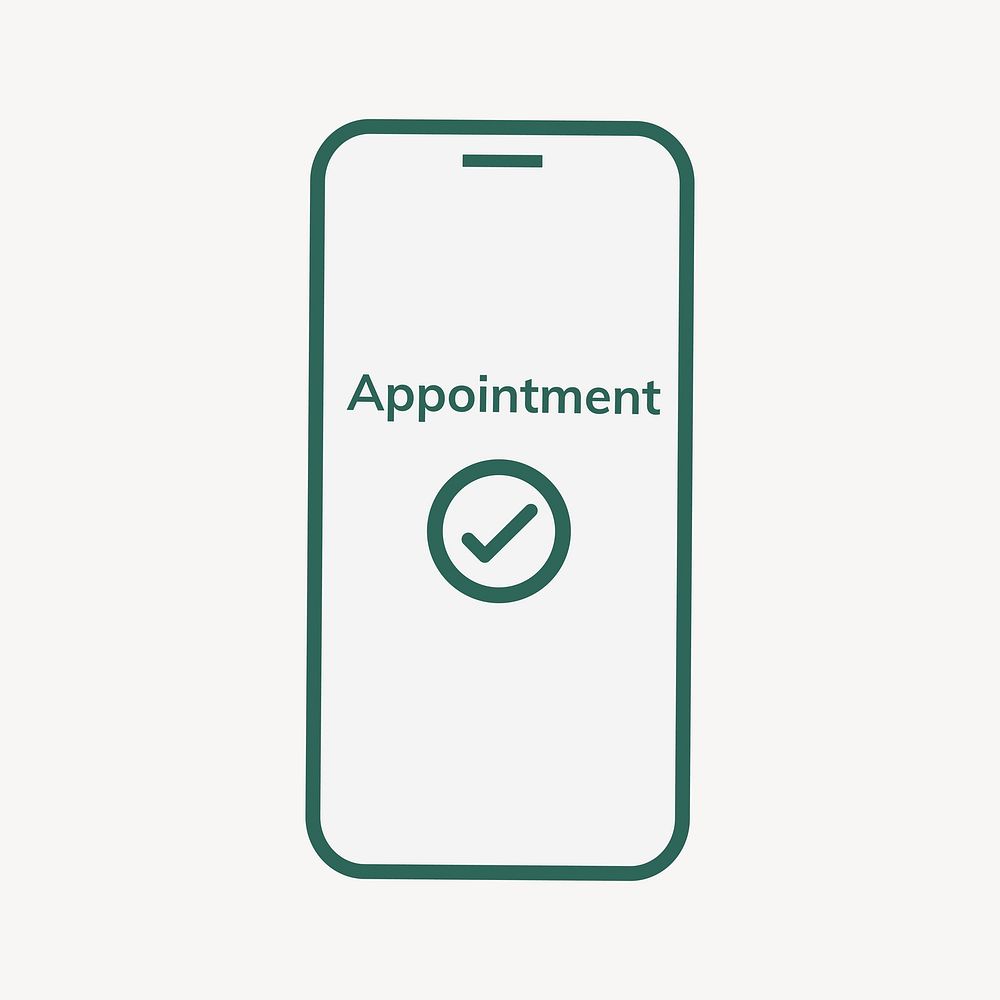 Online appointment illustration collage element vector