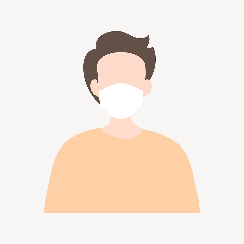 Sick man, healthcare illustration collage element  vector