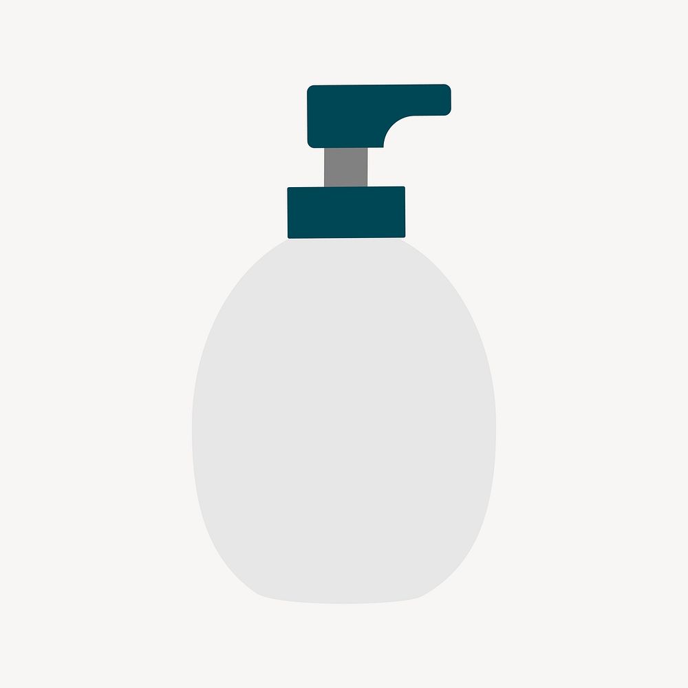 Soap bottle illustration collage element vector