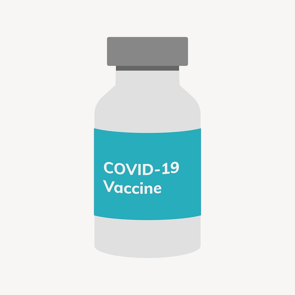 Covid-19 vaccine illustration, covid-19 collage element vector