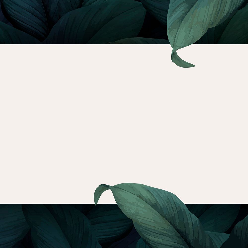 Leaf frame, beige background design