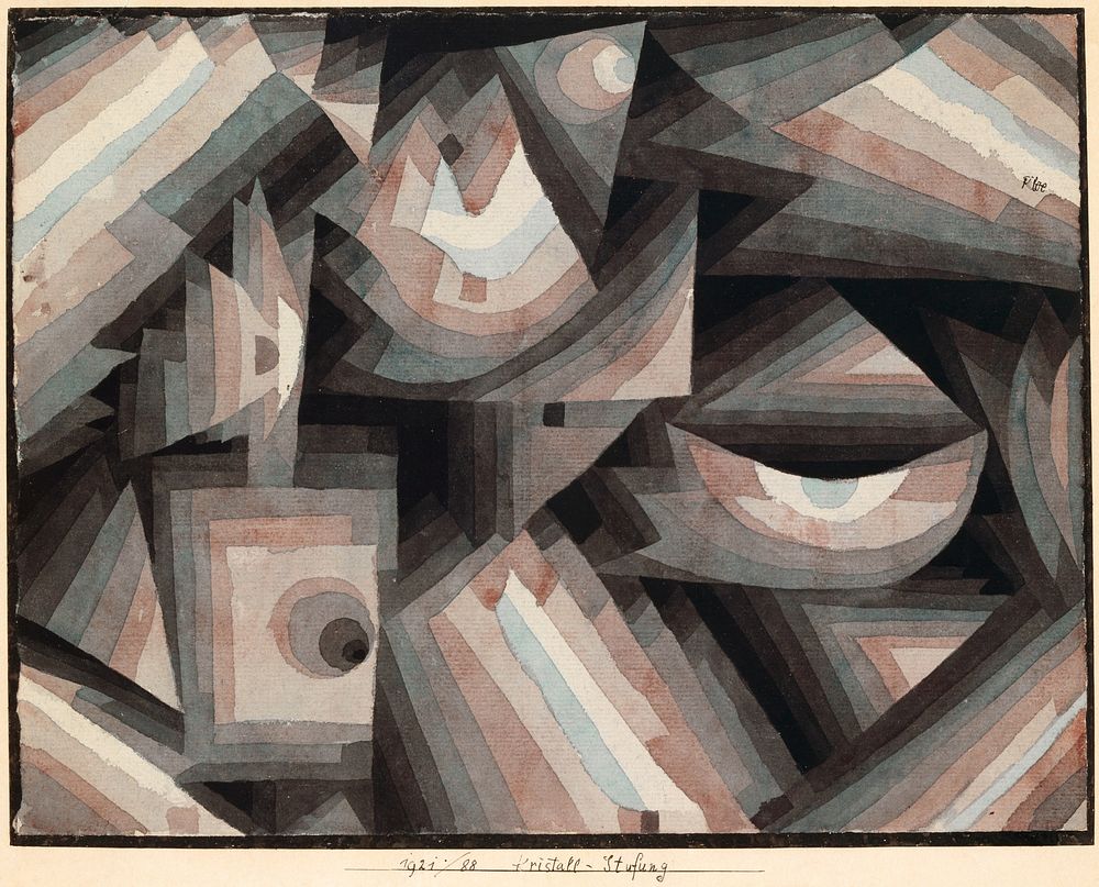 Crystal gradation (1921) painting in high resolution by Paul Klee. 