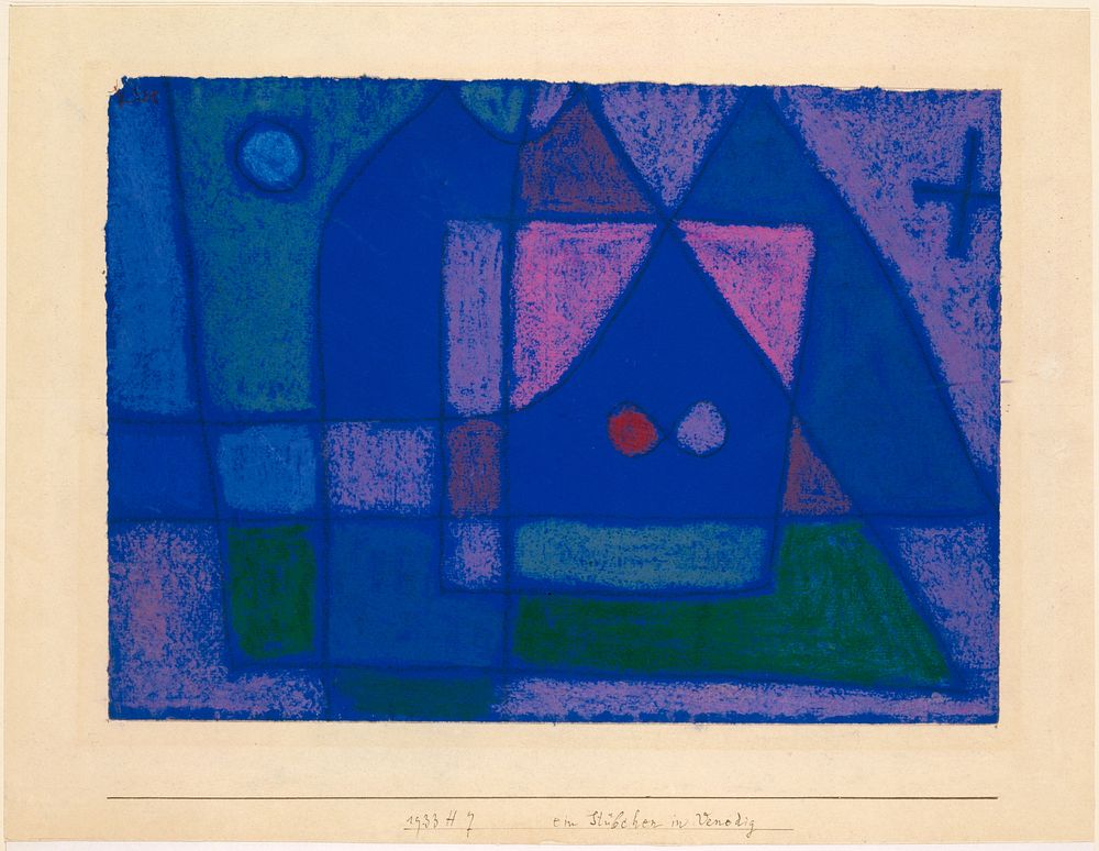 A little room in Venice (1933) painting in high resolution by Paul Klee. 