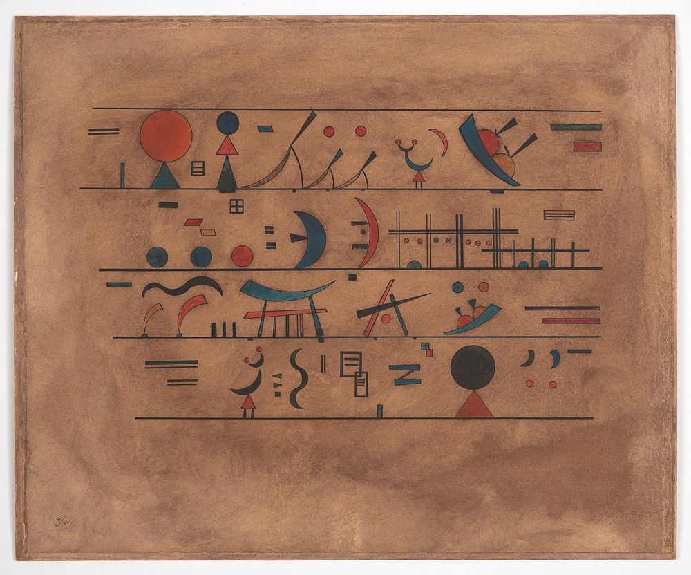 Strings of characters (1931) print in high resolution by Wassily Kandinsky. 
